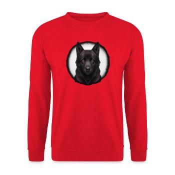 schwarz brauner schäferhund - Unisex Pullover - Rot - Vorne - Alina (178cm) & Michal (187cm)