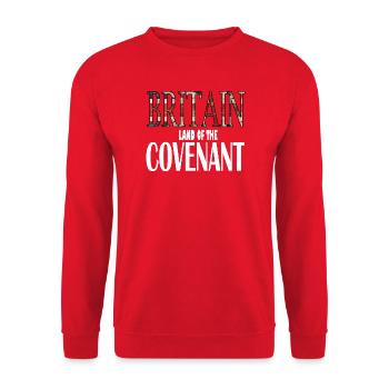 Convenant White - Unisex Pullover - Rot - Vorne - Alina (178cm) & Michal (187cm)