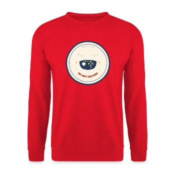 Gamer Badge Do Not Disturb Controller - Unisex Pullover - Rot - Vorne - Alina (178cm) & Michal (187cm)