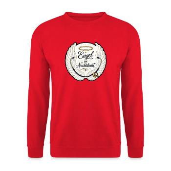 Engel im Nachtdienst Pflege Krankenschwester Shirt - Unisex Pullover - Rot - Vorne - Alina (178cm) & Michal (187cm)