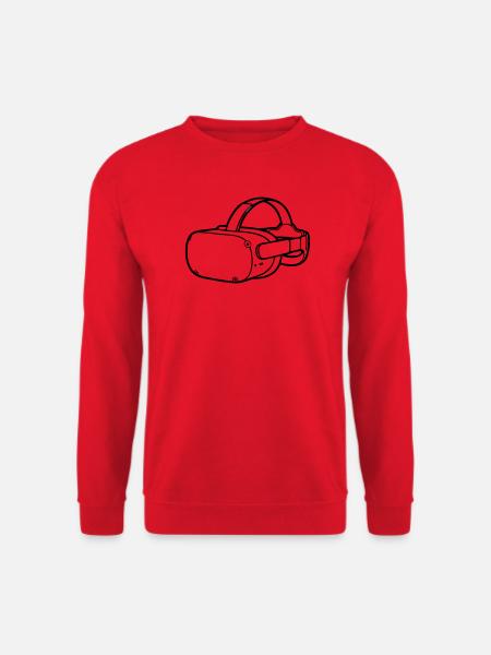 VR Brille Headset Grafik - Unisex Pullover - Rot