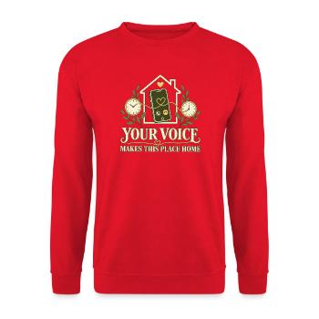 Armee Ehefrau Militär Ehefrau Einsatz - Unisex Pullover - Rot - Vorne - Alina (178cm) & Michal (187cm)