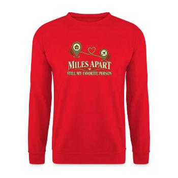 Armee Ehefrau Militär Ehefrau Einsatz - Unisex Pullover - Rot - Vorne - Alina (178cm) & Michal (187cm)