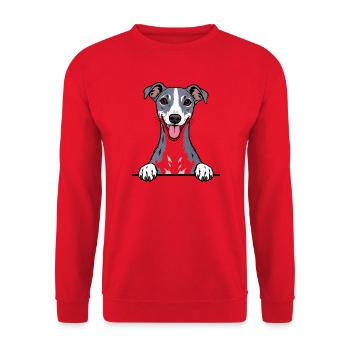 Whippet - Unisex Pullover - Rot - Vorne - Alina (178cm) & Michal (187cm)