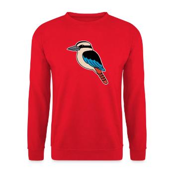 Kookaburra - Lachender Hans - Unisex Pullover - Rot - Vorne - Alina (178cm) & Michal (187cm)