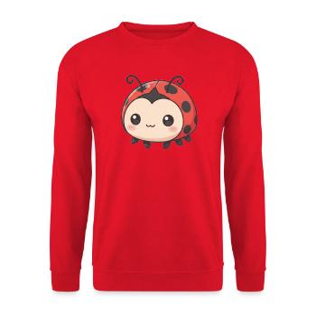 Marienkäfer  - Unisex Pullover - Rot - Vorne - Alina (178cm) & Michal (187cm)