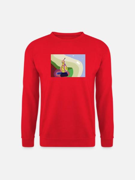 Abstrakte Birne in Pastellen - Unisex Pullover - Rot