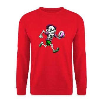 Skelett Rugby - Unisex Pullover - Rot - Vorne - Alina (178cm) & Michal (187cm)