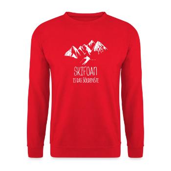 Sölden Skifahren - Unisex Pullover - Rot - Vorne - Alina (178cm) & Michal (187cm)