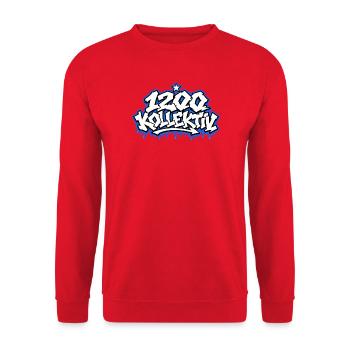 1200 Kollektion Graffiti Label - Unisex Pullover - Rot - Vorne - Alina (178cm) & Michal (187cm)