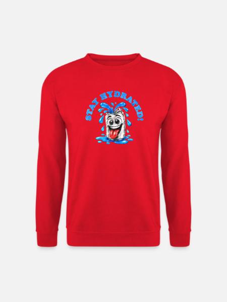 Bleib Hydriert – Comic-Dose - Unisex Pullover - Rot