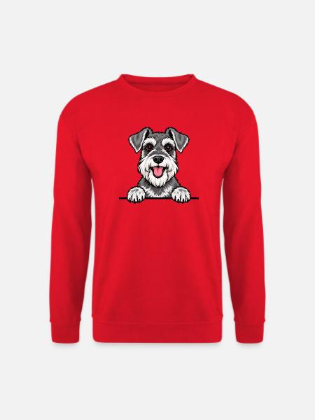 Zwergschnauzer - Unisex Pullover - Rot