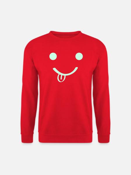 Smileface - Unisex Pullover - Rot