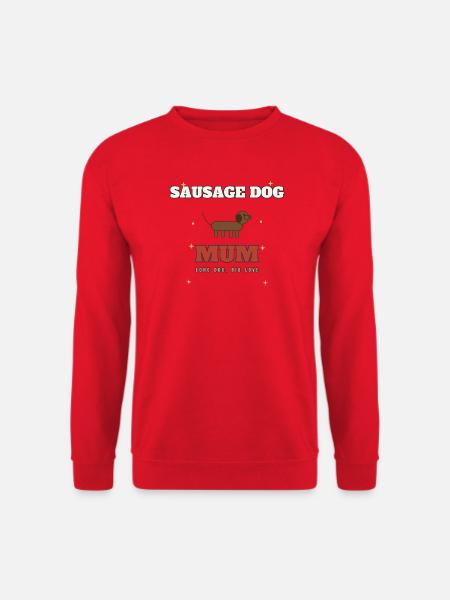 Wursthund-Mama lange Liebe - Unisex Pullover - Rot