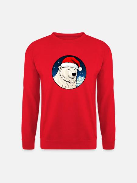 Eisbären Weihnachten - Unisex Pullover - Rot