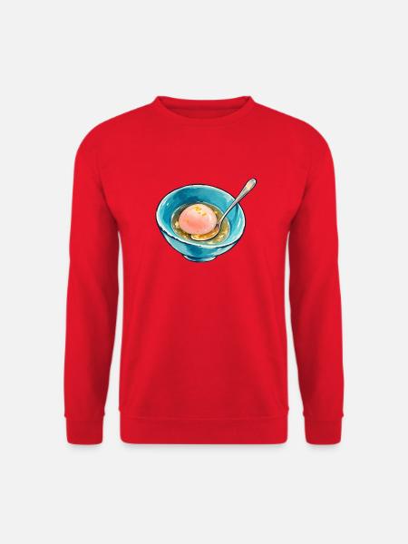Blaue Aquarell-Eierschale - Unisex Pullover - Rot