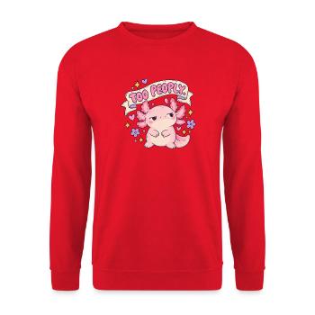Too Peoply Cute Dragon Sticker - Unisex Pullover - Rot - Vorne - Alina (178cm) & Michal (187cm)