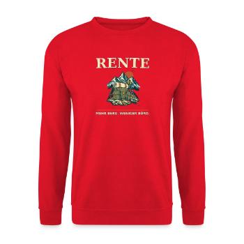 Rente Bergabenteuer Outfit - Unisex Pullover - Rot - Vorne - Alina (178cm) & Michal (187cm)