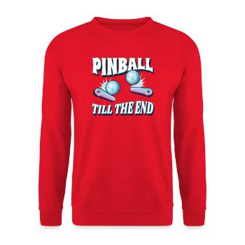  Flipper Flipperautomat Pinballs Arcade Game - Unisex Pullover - Rot - Vorne - Alina (178cm) & Michal (187cm)