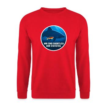 Hat Deutschland überhaupt noch was zu sagen? - Unisex Pullover - Rot - Vorne - Alina (178cm) & Michal (187cm)