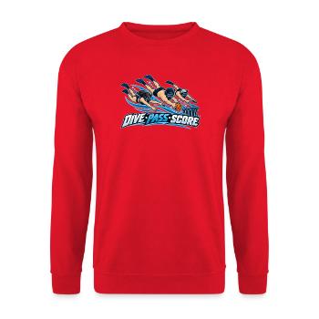 Dive Pass Score Wassersport Action - Unisex Pullover - Rot - Vorne - Alina (178cm) & Michal (187cm)