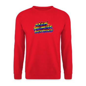 Kein Millimeter Nach Rechts Rainbow - Unisex Pullover - Rot - Vorne - Alina (178cm) & Michal (187cm)