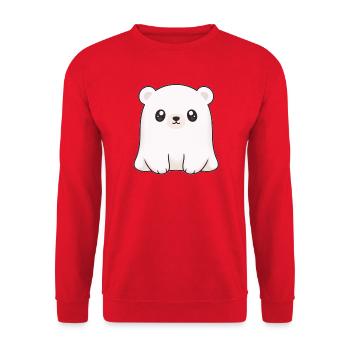 Eisbär - Unisex Pullover - Rot - Vorne - Alina (178cm) & Michal (187cm)