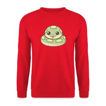 Anakonda Schlange - Unisex Pullover - Rot - Vorne - Alina (178cm) & Michal (187cm)