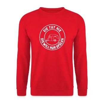die tut nix wowa - Unisex Pullover - Rot - Vorne - Alina (178cm) & Michal (187cm)