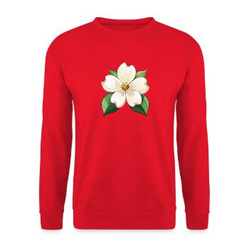 Hartriegelblume - Unisex Pullover - Rot - Vorne - Alina (178cm) & Michal (187cm)