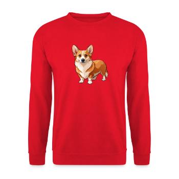 Walisischer Corgi-Hund - Unisex Pullover - Rot - Vorne - Alina (178cm) & Michal (187cm)