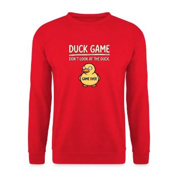 Enten Spiel Nicht Gucken - Unisex Pullover - Rot - Vorne - Alina (178cm) & Michal (187cm)