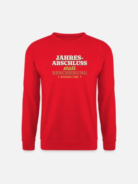 Jahresabschluss statt Bescherung - Buchhaltung - Unisex Pullover - Rot