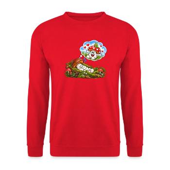 1000205542 - Unisex Pullover - Rot - Vorne - Alina (178cm) & Michal (187cm)