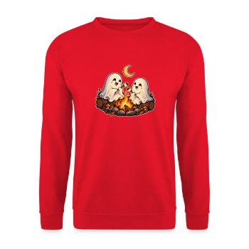 Geister rösten Marshmallows - Unisex Pullover - Rot - Vorne - Alina (178cm) & Michal (187cm)