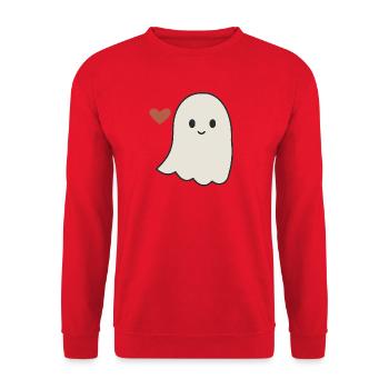 Halloween Geist Damen - Unisex Pullover - Rot - Vorne - Alina (178cm) & Michal (187cm)