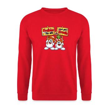 1000207157 - Unisex Pullover - Rot - Vorne - Alina (178cm) & Michal (187cm)