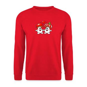 1000195766 - Unisex Pullover - Rot - Vorne - Alina (178cm) & Michal (187cm)