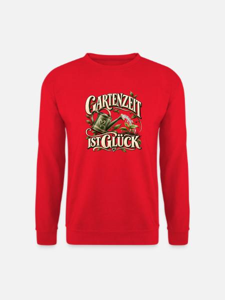 Gartenzeit ist Glück Geschenk Hobbygärtner Garten - Unisex Pullover - Rot