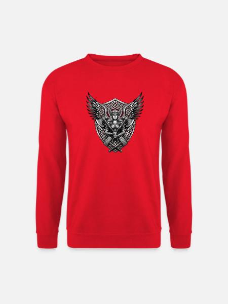 Vikinger Wächter der Runenkrone - Unisex Pullover - Rot