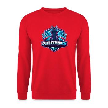 Wasserwellen Sprintanzug Logo - Unisex Pullover - Rot - Vorne - Alina (178cm) & Michal (187cm)