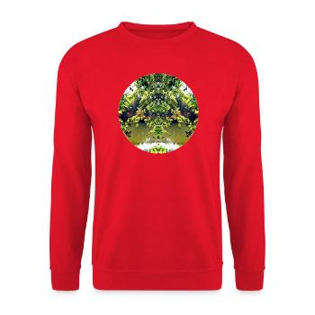 Natur Mandala  - Unisex Pullover - Rot - Vorne - Alina (178cm) & Michal (187cm)