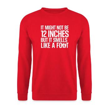 Es ist vielleicht nicht 30 Zentimeter - Unisex Pullover - Rot - Vorne - Alina (178cm) & Michal (187cm)