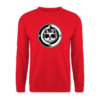 Frenchie Black & White - Unisex Pullover - Rot - Vorne - Alina (178cm) & Michal (187cm)