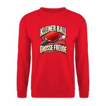 Tischtennis – Kleine Bälle, große Freude | Tennis - Unisex Pullover - Rot - Vorne - Alina (178cm) & Michal (187cm)