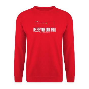 Löschen Sie Ihre Datenspur - Unisex Pullover - Rot - Vorne - Alina (178cm) & Michal (187cm)