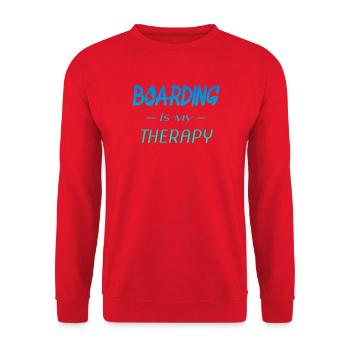 Boarding Therapy: Surf Vibes - Unisex Pullover - Rot - Vorne - Alina (178cm) & Michal (187cm)