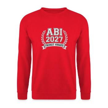 ABI 2027  - Unisex Pullover - Rot - Vorne - Alina (178cm) & Michal (187cm)