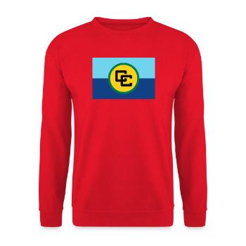 CARICOM Karibische Gemeinschaft – Flagge - Unisex Pullover - Rot - Vorne - Alina (178cm) & Michal (187cm)