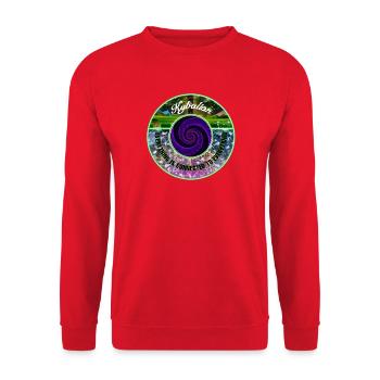 Kybalion-Spirale der Verbindung Lila - Unisex Pullover - Rot - Vorne - Alina (178cm) & Michal (187cm)